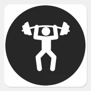 Weightlifting Square Sticker