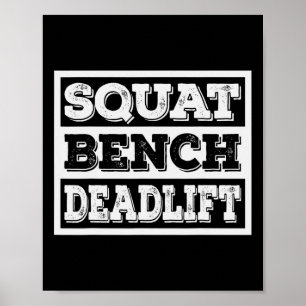 Weightlifting Squat Bench Deadlift Workout Gym Wei Poster