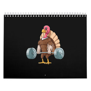 Weightlifting Turkey Deadlifting Thanksgiving Calendar