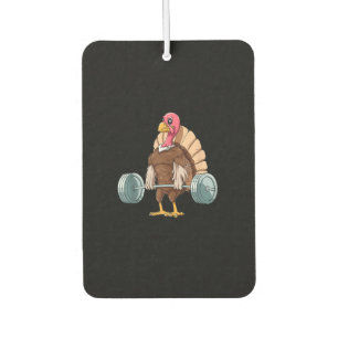 Weightlifting Turkey Deadlifting Thanksgiving Car Air Freshener