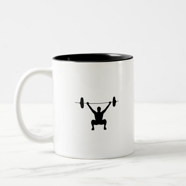 Weightlifting Two-Tone Coffee Mug (Left)