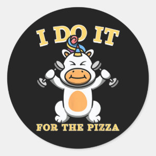 Weightlifting Unicorn Workout Motivation For A Bod Classic Round Sticker