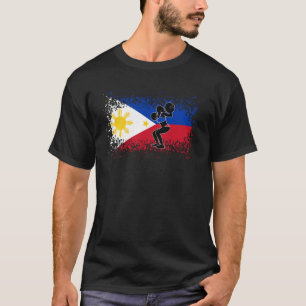 Weightlifting Women Philippines Flag Gym Competiti T-Shirt