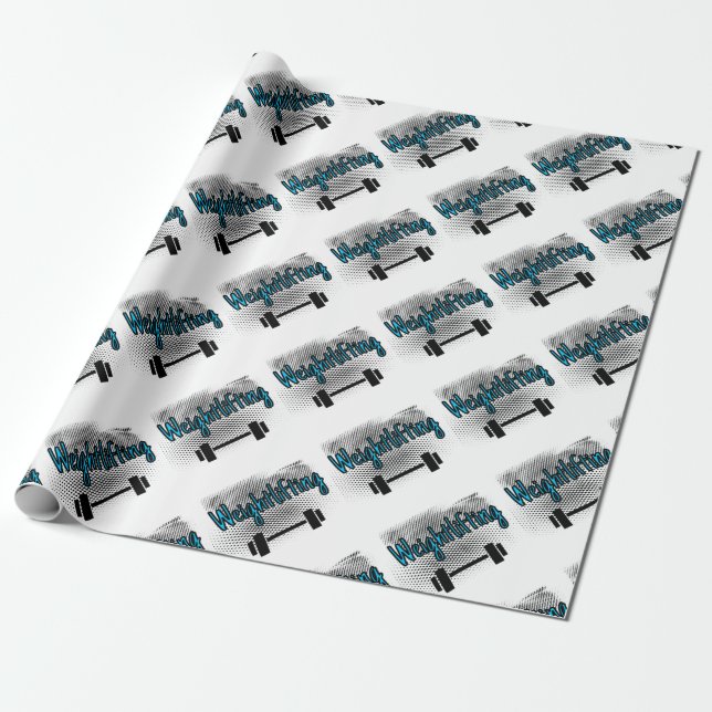 Weightlifting Wrapping Paper (Unrolled)