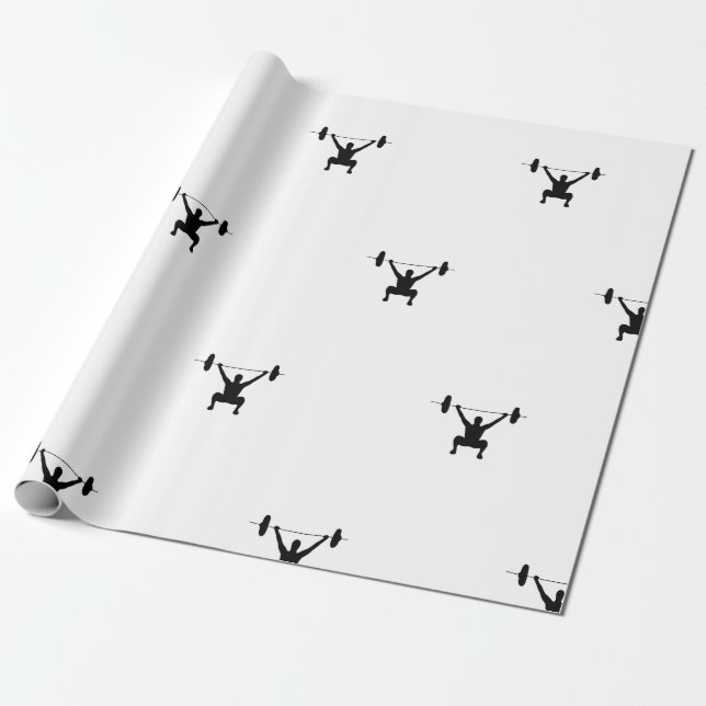 Weightlifting Wrapping Paper (Unrolled)