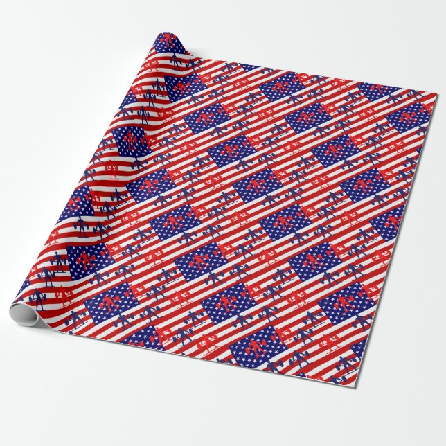 Weightlifting Wrapping Paper (Unrolled)