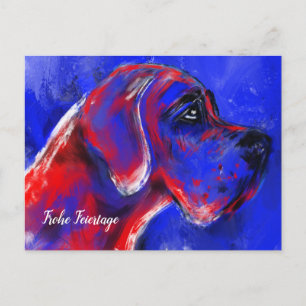 Weihnachten mit Doggen Portrait Postcard