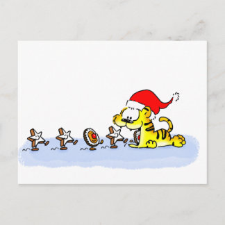 Weihnachten mit Kuscheltiger Postcard