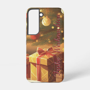 Weihnachtsbaum mit goldenen Geschenken Samsung Galaxy Case