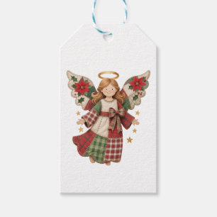 Weihnachtsengel mit goldenen Sternen Gift Tags