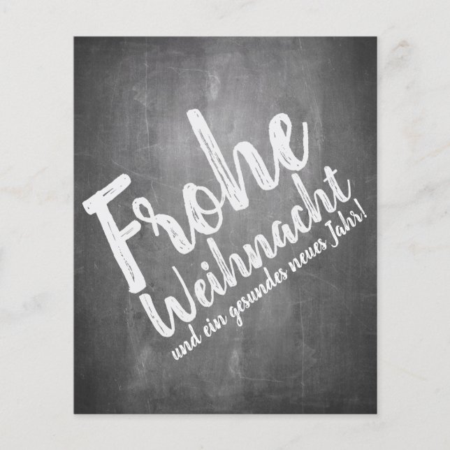 Weihnachtsgrüße auf der Kreidetafel (Front)