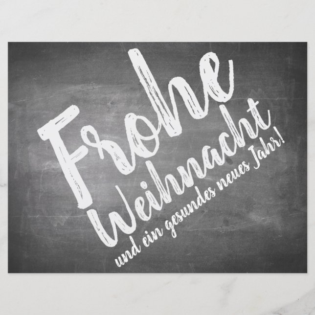 Weihnachtsgrüße auf der Kreidetafel (Front)