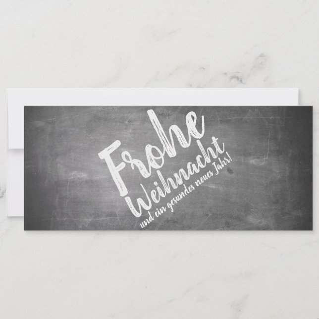 Weihnachtsgrüße auf der Kreidetafel (Front)