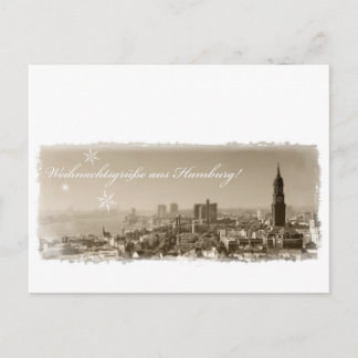 Weihnachtsgrüße aus Hamburg, Weihnachtskarte, edel Postcard