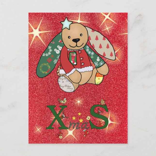 Weihnachtshase Postcard (Front)
