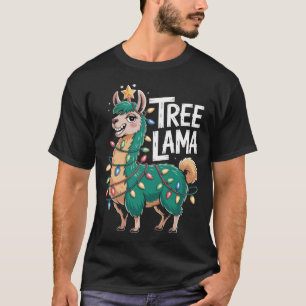 Weihnachtslama T-Shirt – Witziges Tree Lama