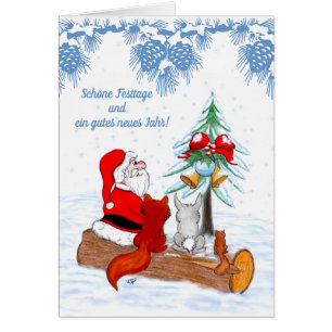 Weihnachtsmann Kaninchen Fox Eichhörnchen, Deutsch