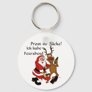Weihnachtsmann mit Elch Key Ring
