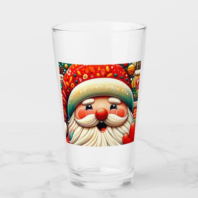 Weihnachtsmann Papai Noel Baba Saint Nicholas Kris Glass (Front)