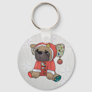 Weihnachtsmops Key Ring