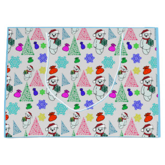 Weihnachtsmotiv mit Bär Large Gift Bag