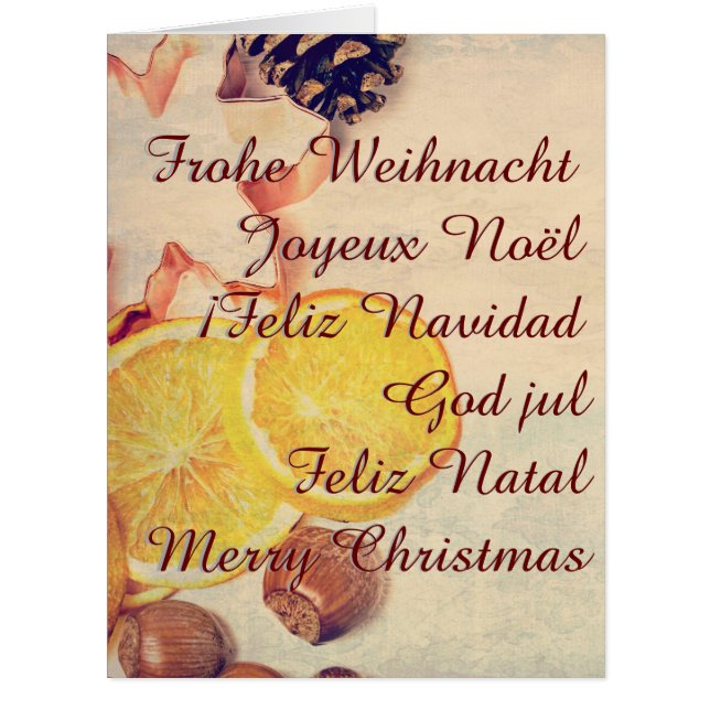 Weihnachtsmotiv  mit Früchten... (Front)