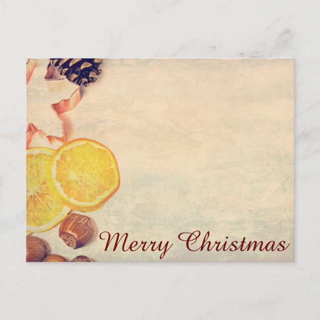 Weihnachtsmotiv  mit Früchten... Holiday Postcard (Front)