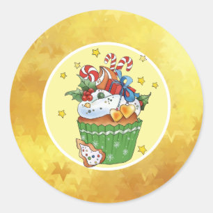 Weihnachtsmuffin  classic round sticker