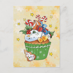 Weihnachtsmuffin Postkarte Postcard