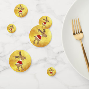 Weihnachtsren und Elch Konfetti Confetti