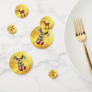 Weihnachtsren und Elch Konfetti Confetti