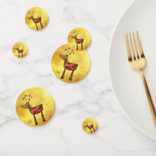 Weihnachtsren und Elch Konfetti Confetti