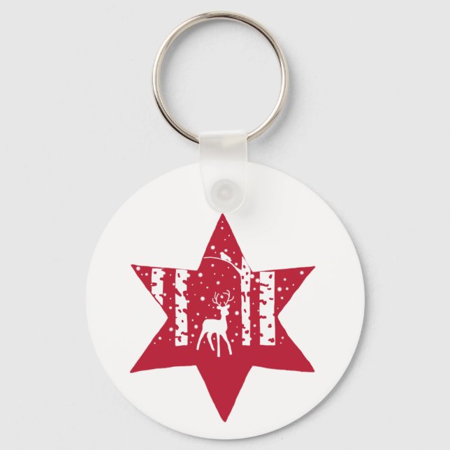 Weihnachtsstern Key Ring (Front)