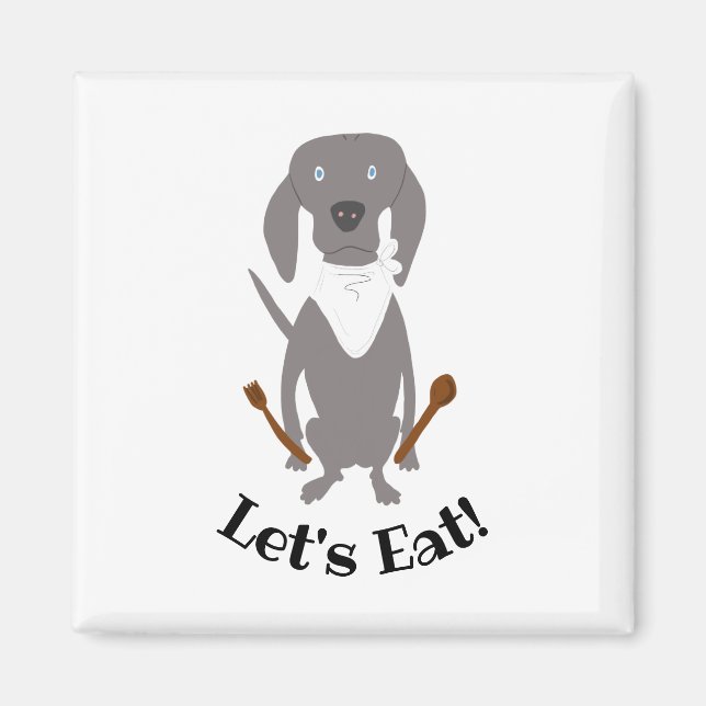 Weim Chef Weimaraner Grey Ghost Dog Cook Magnet (Front)