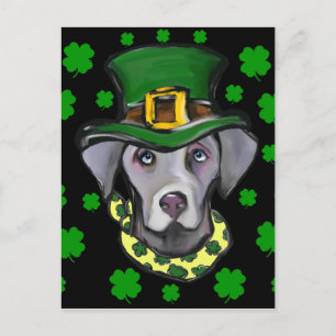 Weimarana ST Patty Postcard