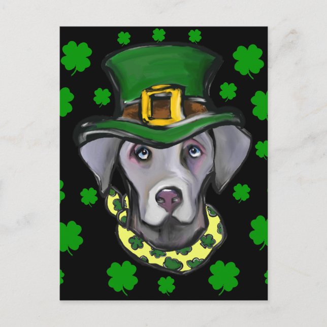 Weimarana ST Patty Postcard (Front)