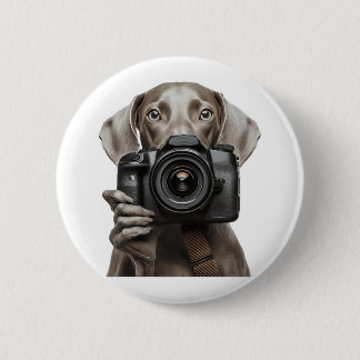 Weimaraner  6 cm round badge