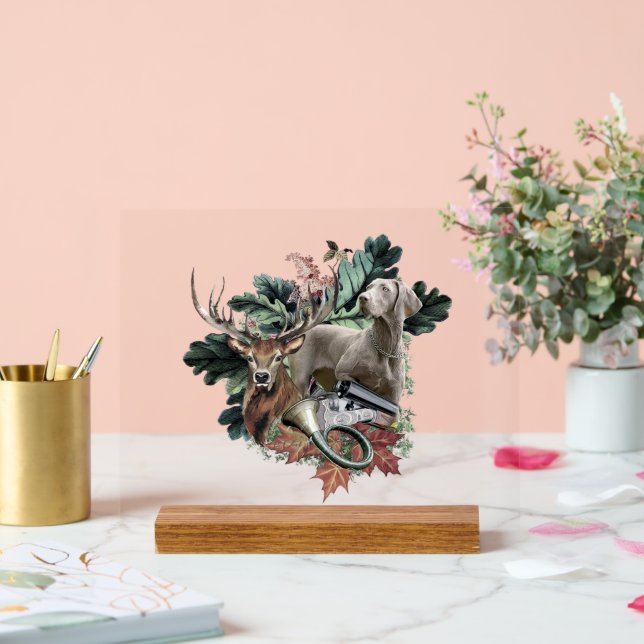 Weimaraner Art Acrylic Sign (Wedding)