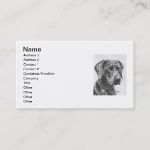 Weimaraner Art Business Card