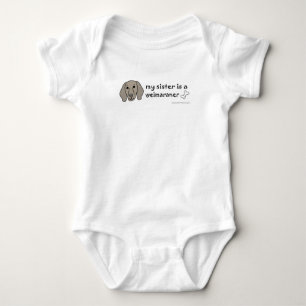 weimaraner baby bodysuit