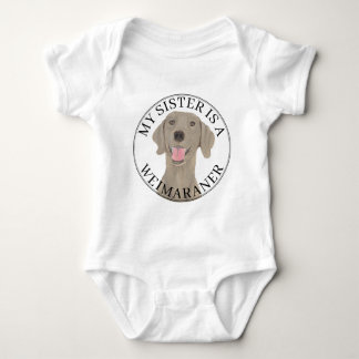 Weimaraner Big Sister Baby Bodysuit