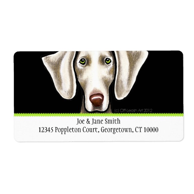 Weimaraner Black n Olive Traditional (Front)