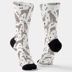 Weimaraner Bones and Paws Socks