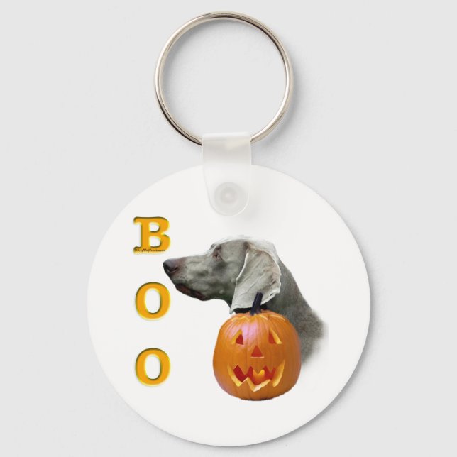 Weimaraner Boo Key Ring (Front)