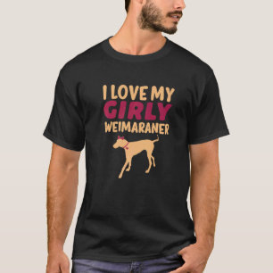 Weimaraner Canine Girl Dog Girly Gender Reveal Cu T-Shirt