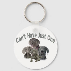 Weimaraner Can't Have Just One Key Ring