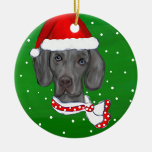 WEIMARANER CERAMIC ORNAMENT