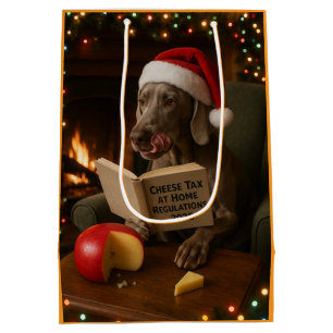 Weimaraner Cheese Tax Christmas gift bag