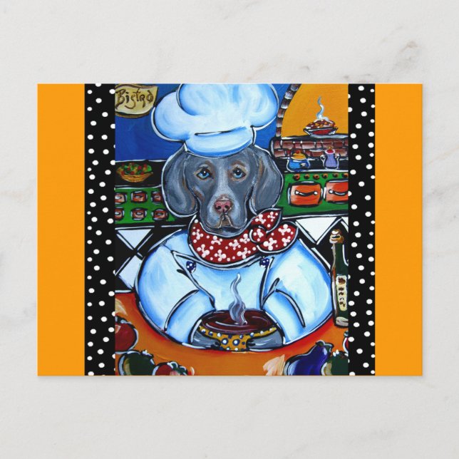Weimaraner Chef Products Postcard (Front)