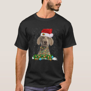 Weimaraner Christmas Dog Light Funny Xmas Gift For T-Shirt